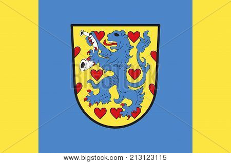 Flag of Gifhorn is a district in Lower Saxony Germany. Vector illustration