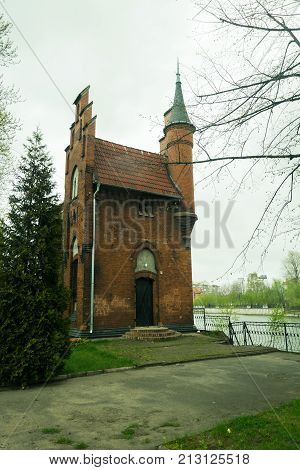 The house of the caretaker of the bridges on the river Pregolya in Kaliningrad