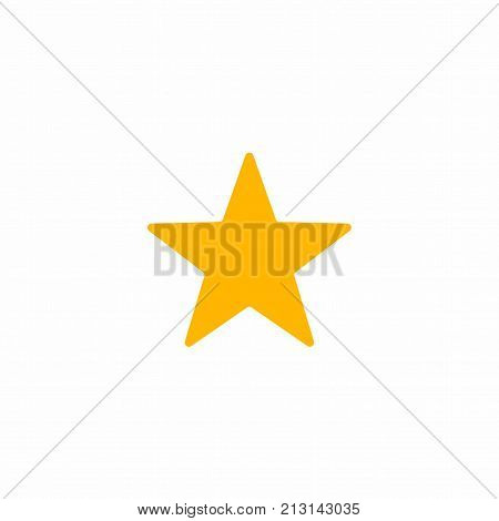 Star vector icon flat rank yellow favorite web symbol eps 10