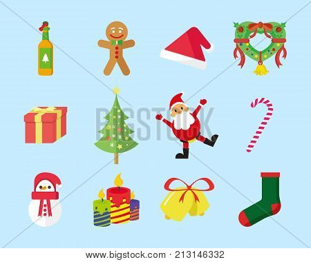 Simple Cute Christmas Vector Icon Graphic Pack