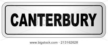 The city of Canterbury nameplate on a white background