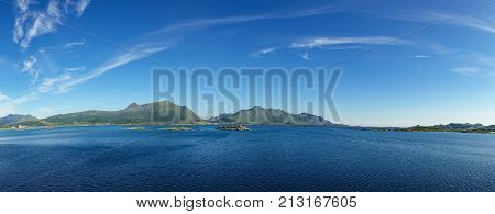 Coast on the Lofoten islands in Norway.