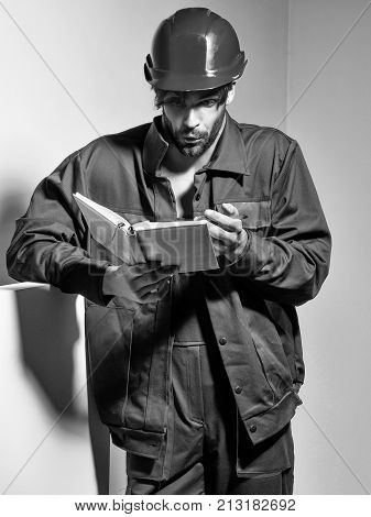 Handsome Man Keeps Accounting Book