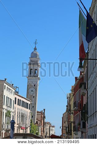 Church And With Bell Tower Called San Giorgio Dei Greci Also Cal
