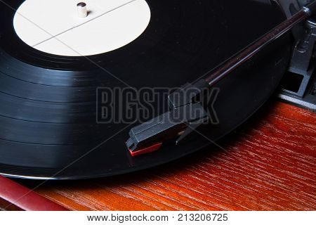 Macro Shot Of Vinyl Player