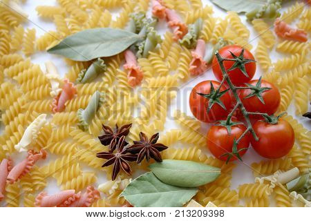 Ingridients For Prepare Italian Food Close Up.