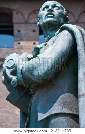 Turin, Italy -  June 24, 2010:  Castello square, detail of the monumental group in memory of the Duca D'Aosta