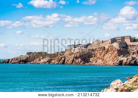 View Of The Theater De La Mer, Sete, France. Copy Space For Text.