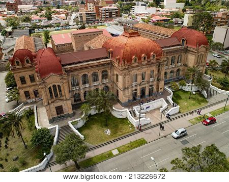 Aerial View Of Benigno Malo High School In Cuenca, Ecuador