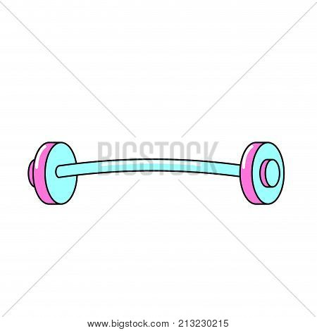 Metal weight of heavy object and equipment theme Isolated design Vector illustration