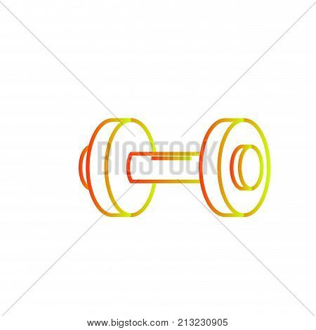 Metal weight of heavy object and equipment theme Isolated design Vector illustration