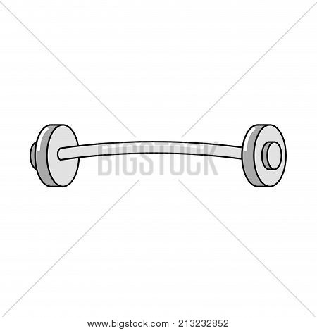 Metal weight of heavy object and equipment theme Isolated design Vector illustration