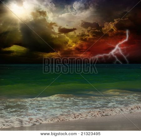   Wunderschönen Strand im Sommer