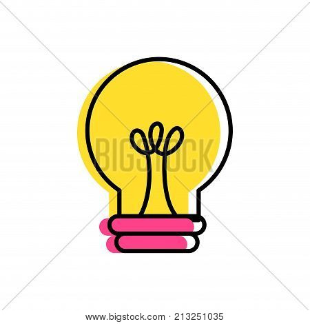 Light bulb of enery power and technology theme Isolated design Vector illustration