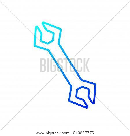 Wrench of tool instrument and repair theme Isolated design Vector illustration