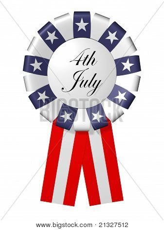 在白色背景上的独立日徽章