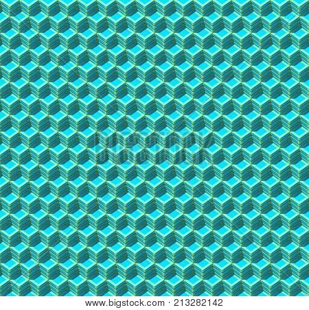Abstract seamless isometric colored cubes. Background pattern. 3d rendering