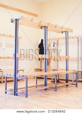 Interior of a cloakroom