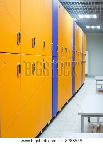 Interior of a cloakroom