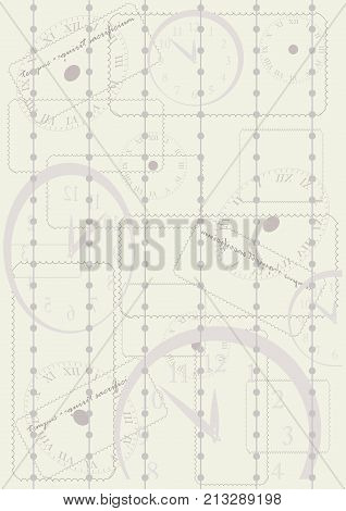 background with pearl clock clockwork and frames