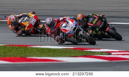 Andrea Dovizioso Of Italy And Ducati Team