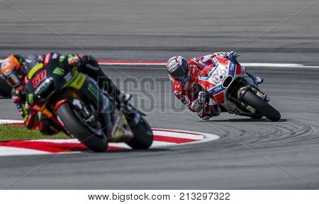 Andrea Dovizioso Of Italy And Ducati Team