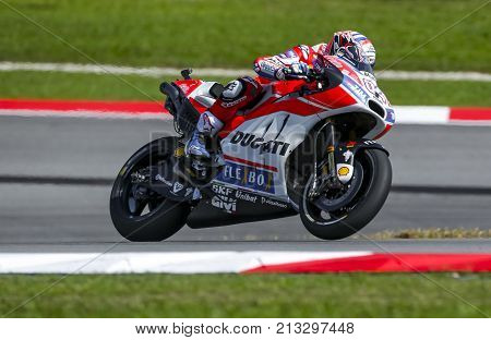 Andrea Dovizioso Of Italy And Ducati Team