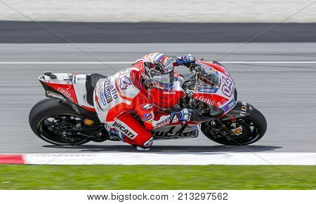 Andrea Dovizioso Of Italy And Ducati Team