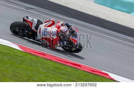 Andrea Dovizioso Of Italy And Ducati Team