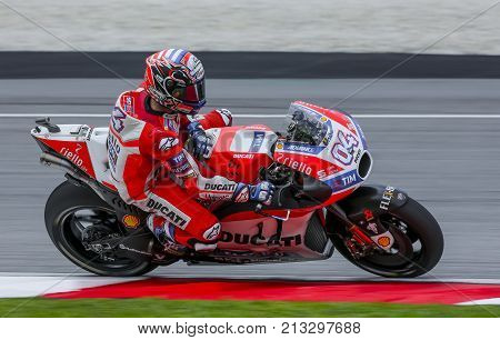 Andrea Dovizioso Of Italy And Ducati Team