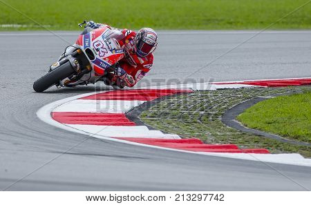 Andrea Dovizioso Of Italy And Ducati Team