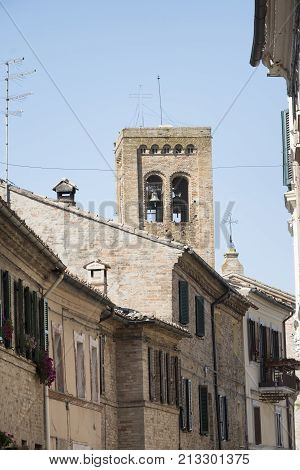 Recanati (Macerata Marches Italy): typical buildings of the historic town