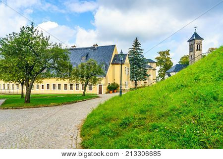 Old Barracks In The Fortress Of Koenigstein. Saxon Switzerland Germany