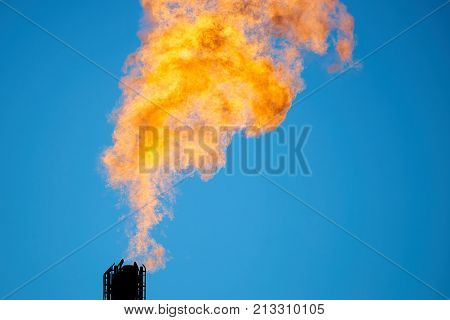 Combustion of associated petroleum gas.
Associated gas, is a form of natural gas which is found with deposits of petroleum.