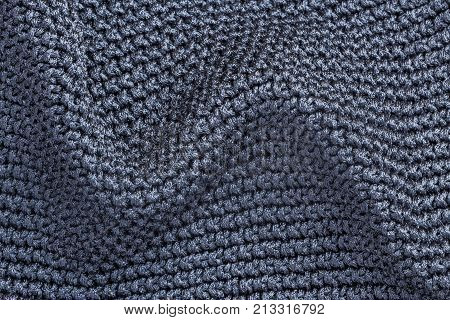 Wave forms of gray polyester fabric texture