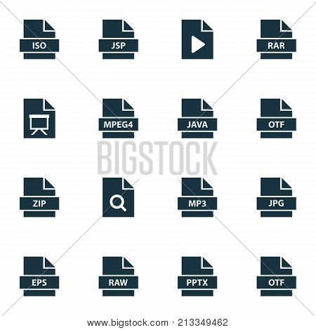 Includes Icons Such As Presentation, Organize, Otf And Other.  Types Icons Set.