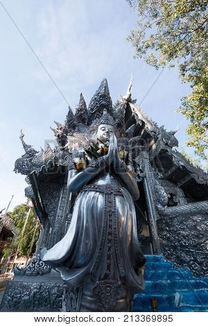 Silver Sanctuary Wat Srisuphan(temple) is Beautiful architecture in Chiangmai, Thailand