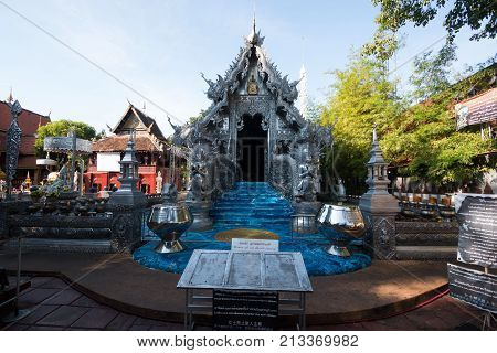 Silver Sanctuary Wat Srisuphan(temple) is Beautiful architecture in Chiangmai, Thailand