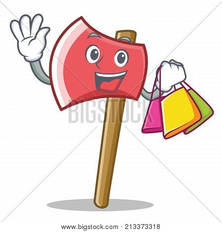 Shopping axe character cartoon style vector illustration