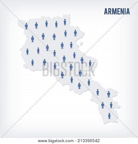 Vector People Map Of Armenia . The Concept Of Population.