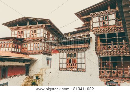 Inner View Of Trongsa Dzong, One Of The Oldest Dzongs In Bumthang, Bhutan, Asia.