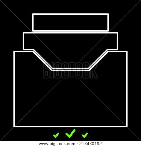 Documents Archieve Or Drawer It Is White Icon .