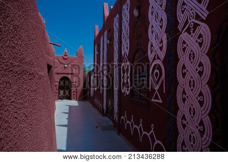 Exterior view to Damagaram sultan residence at Zinder Niger