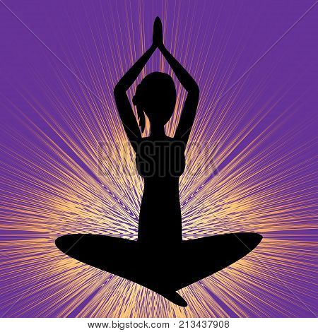 Yoga Banner Sitting Vector Photo Free Trial Bigstock