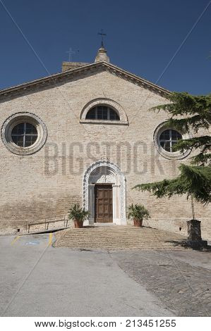 Recanati (Macerata Marches Italy): typical buildings of the historic town: ancient church