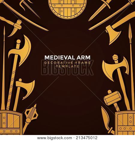 Medieval Cold Steel Arms Frame.