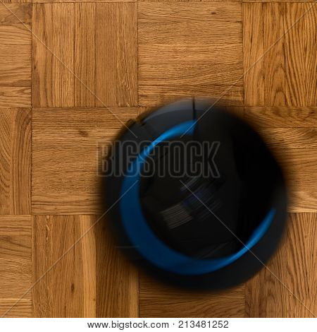 Robovac On On Parquet Floor