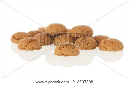 Several Dutch ginger nuts for typical Sinterklaas holidays