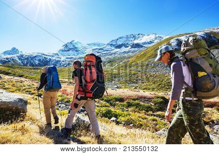 Hike in Kackar Mountains in eastern Turkey, autumn season.