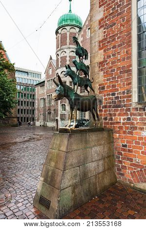 Sculpture Of Bremen Town Musicians In Bremen